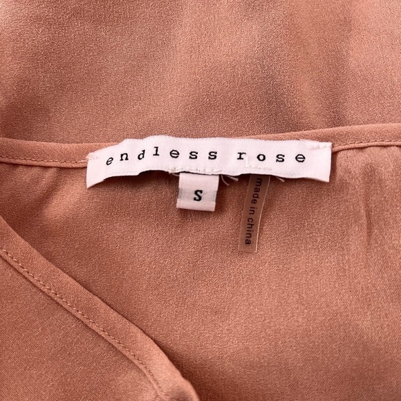 Endless Rose Embroidered Sheer Floral Long Sleeve Blouse & Nude Camisole Set NWT - Picture 9 of 10